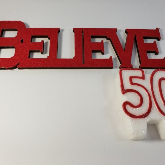 Red Believe And 50 Candle Believe It - Picture 2 of 6
